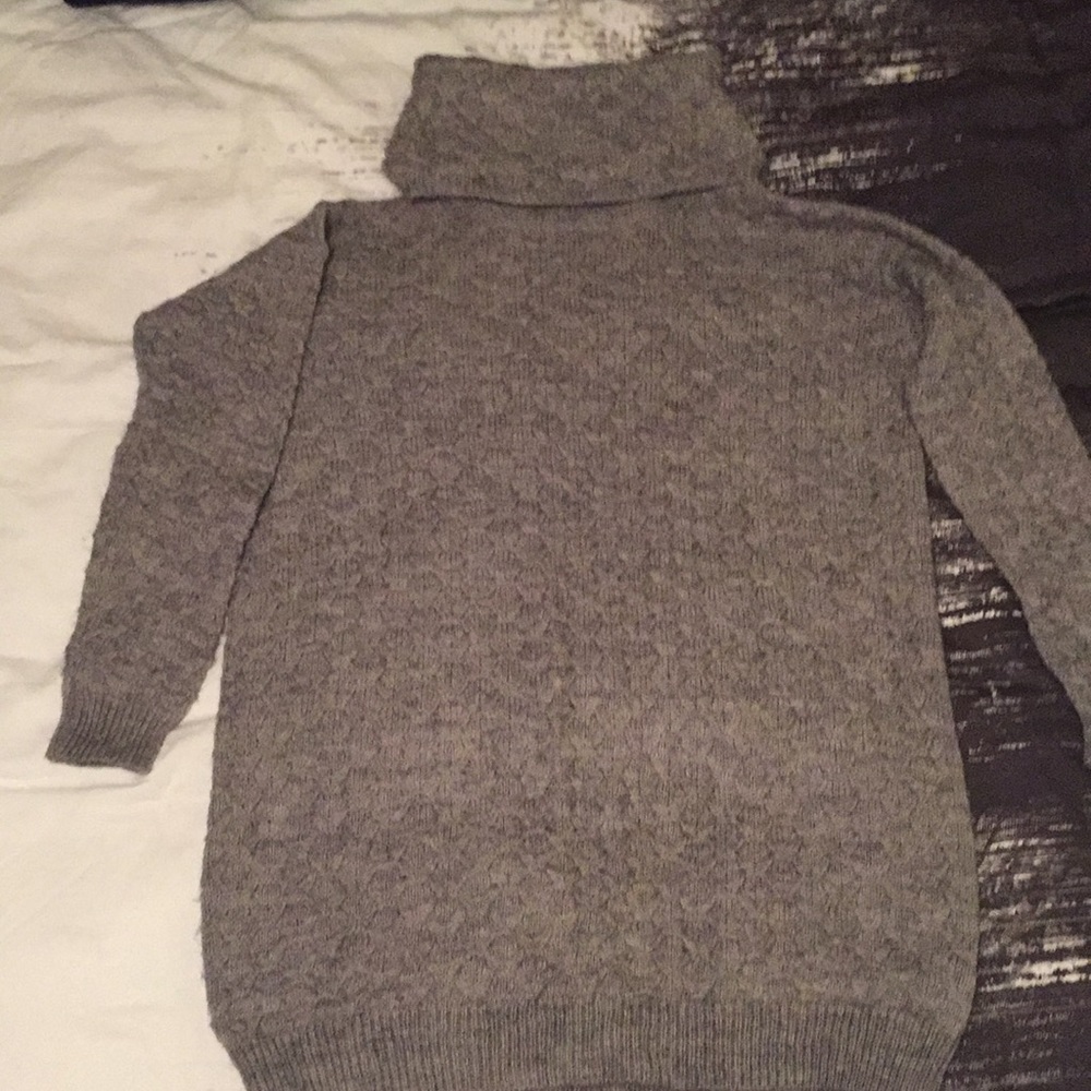 Long oversized cowl neck sweater